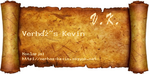 Verhás Kevin névjegykártya