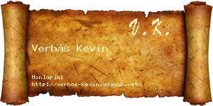 Verhás Kevin névjegykártya