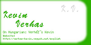kevin verhas business card